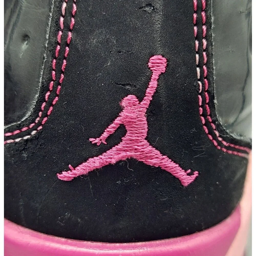 Youth Black Pink NIKE Air Jordan True Flight Tennis Shoes Size 6.5Y HighTop